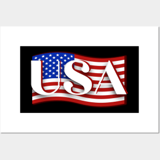 USA flag gift Posters and Art